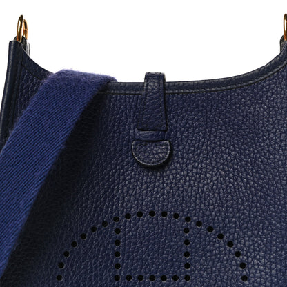 Hermes Taurillon Clemence Evelyne TPM Bleu Encre 6 of 11