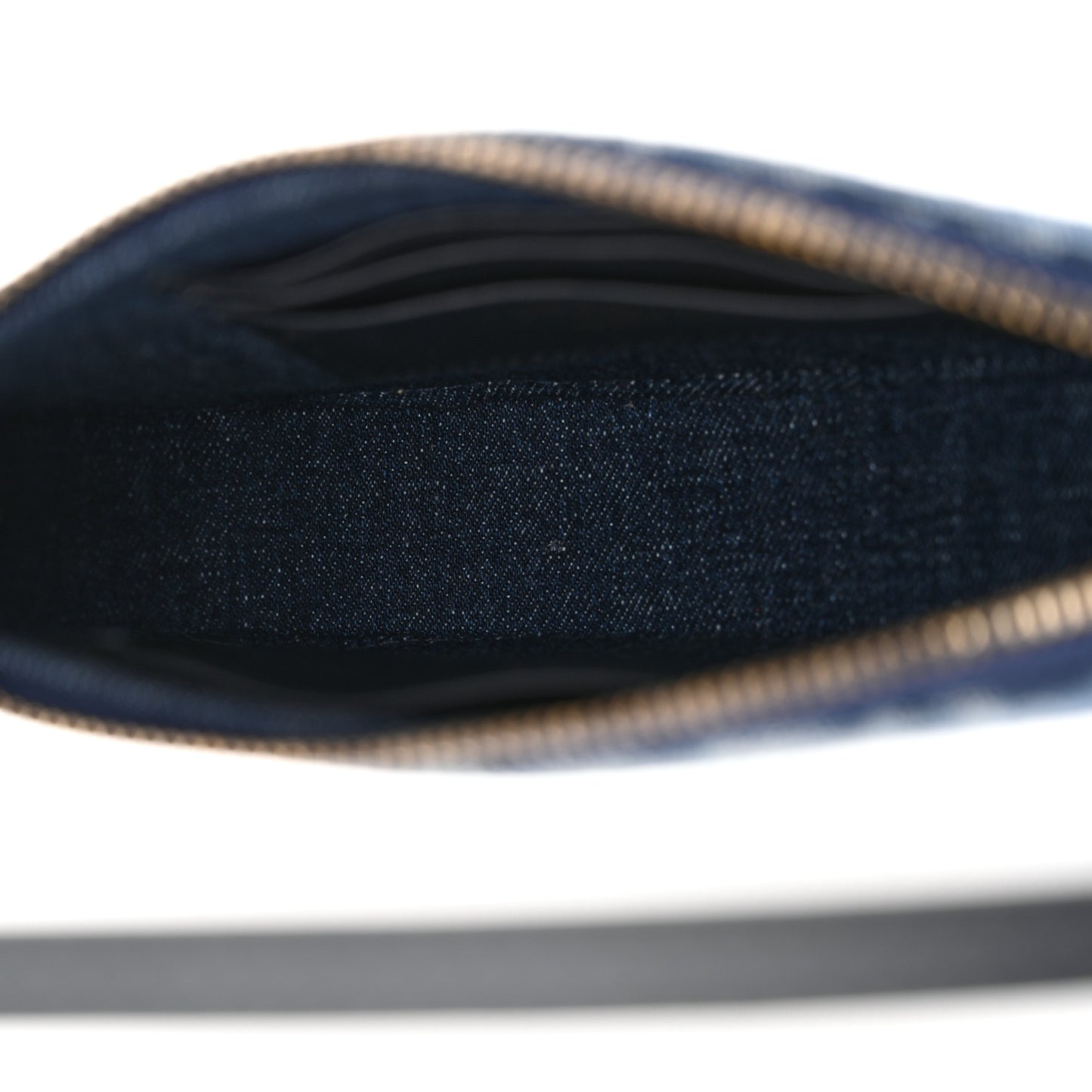 Denim Oblique Jacquard Saddle Rodeo Pouch Blue