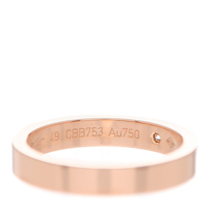 Cartier 18K Pink Gold Diamond 3mm C De Cartier Wedding Band Ring 49 4.75 5 of 6