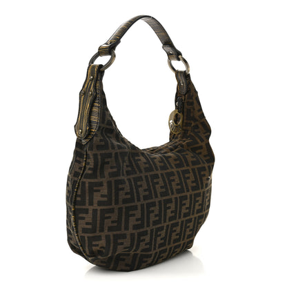 Fendi Zucca Small Chef Hobo Tobacco Moro 3 of 9