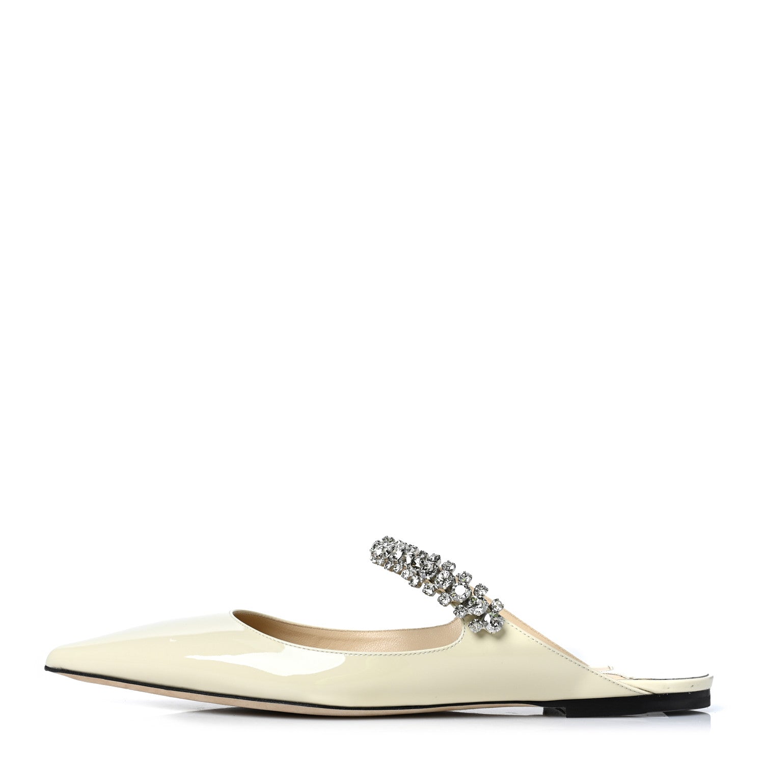 Jimmy Choo Patent Calfskin Bing 100 Mules 41 Linen 1 of 7