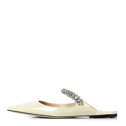 Jimmy Choo Patent Calfskin Bing 100 Mules 41 Linen 1 of 7