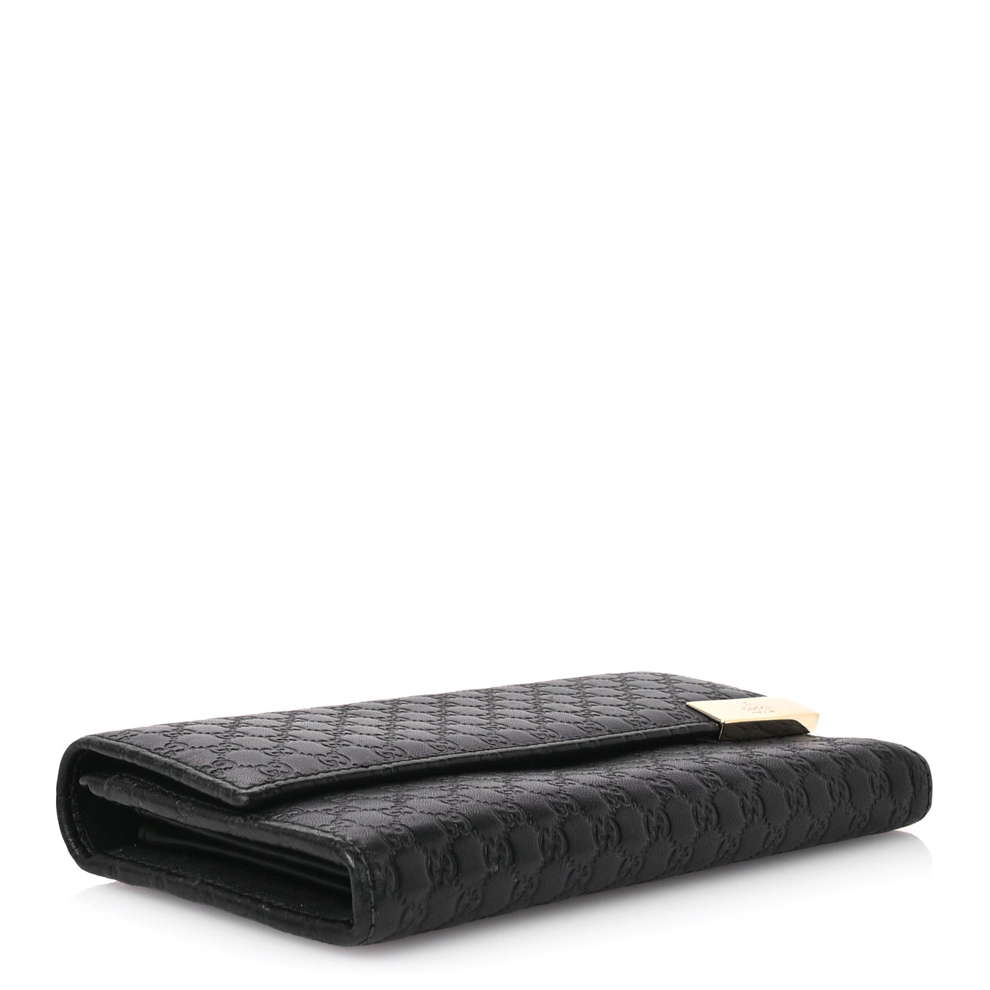 Soft Microguccissma Dice Continental Flap Wallet Black