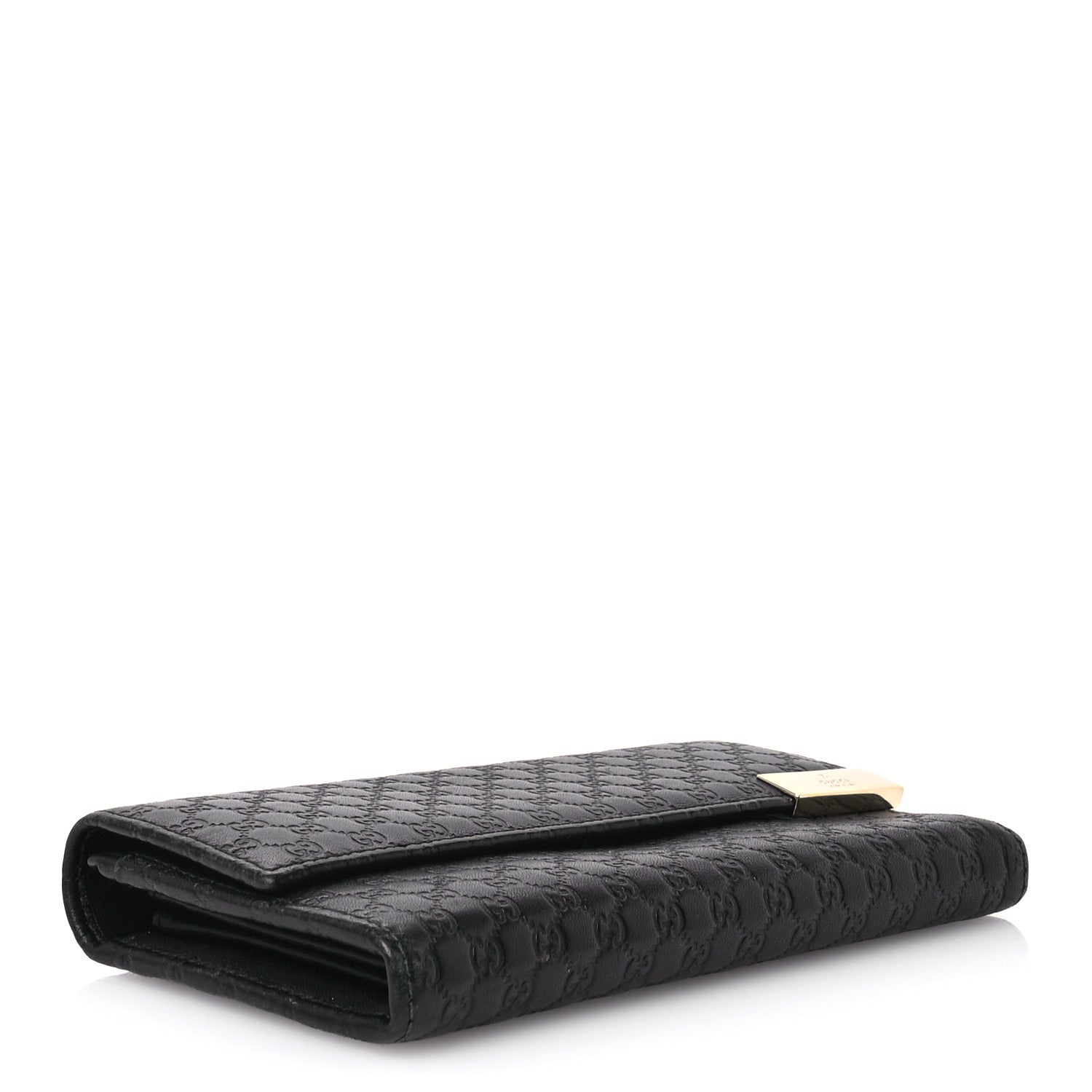 Gucci Soft Microguccissma Dice Continental Flap Wallet Black 4 of 7