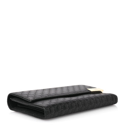 Gucci Soft Microguccissma Dice Continental Flap Wallet Black 4 of 7