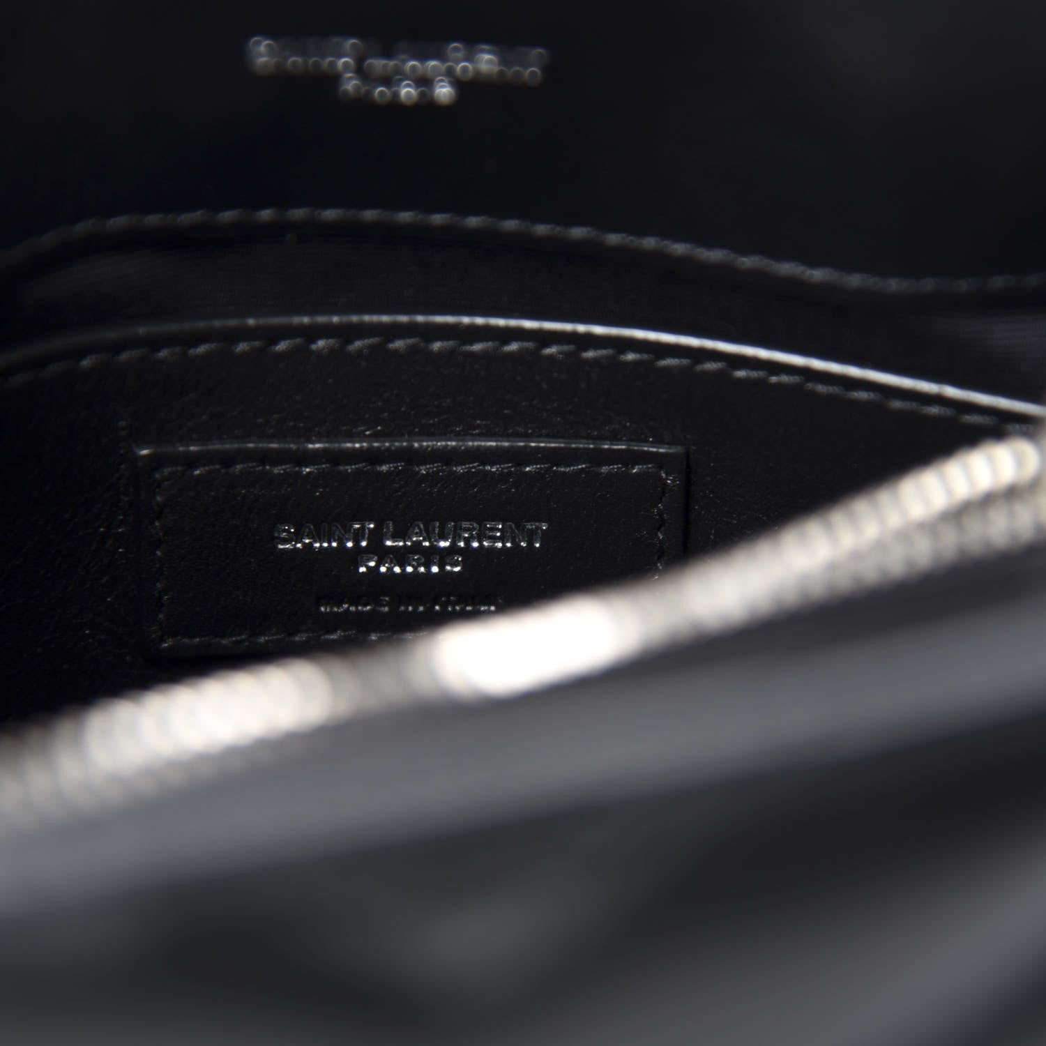Saint Laurent Calfskin Y Quilted Monogram Small Loulou Chain Satchel Black 8 of 11