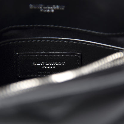 Saint Laurent Calfskin Y Quilted Monogram Small Loulou Chain Satchel Black 8 of 11