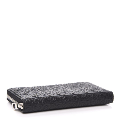Loewe Calfskin Embossed Repeat Zip Wallet Black 4 of 7