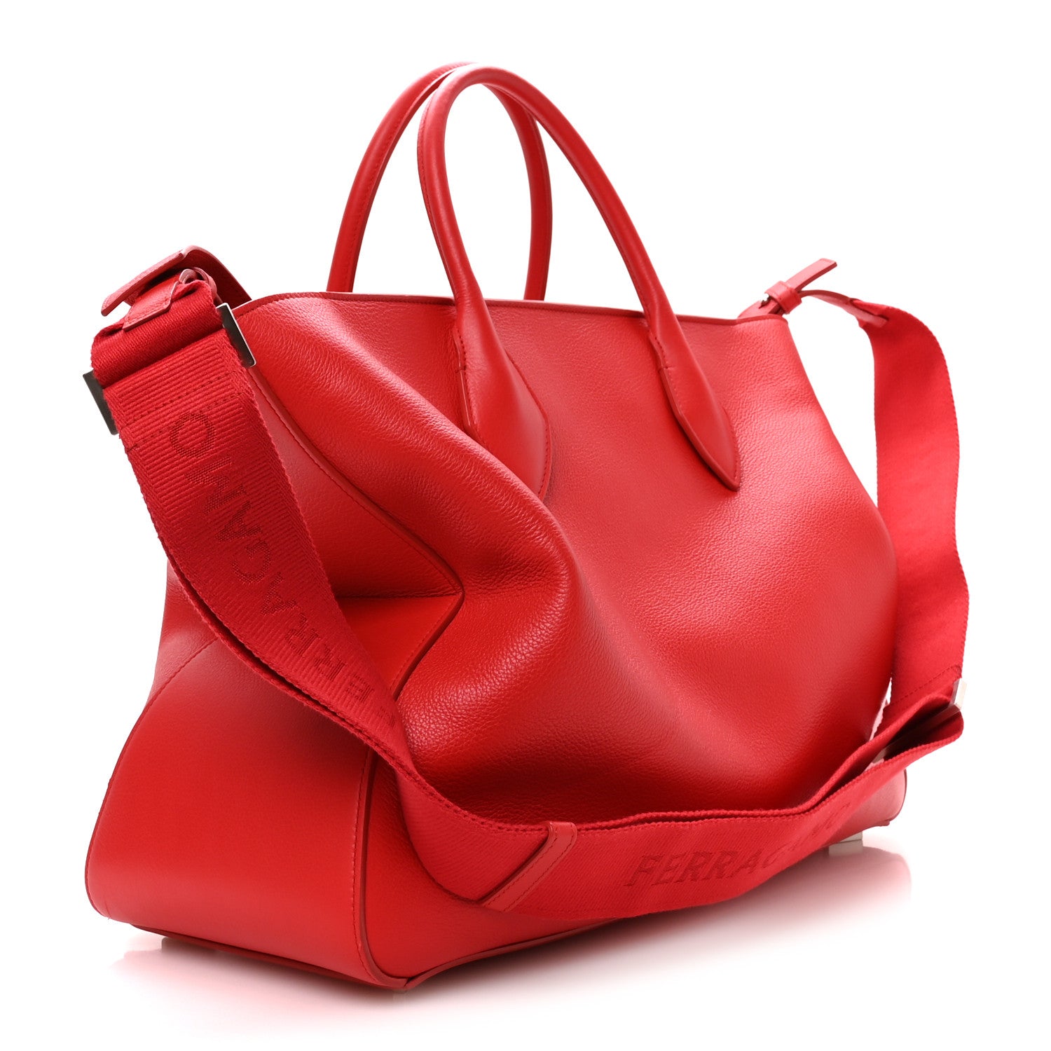 Salvatore Ferragamo Calfskin Large Star Tote Terracotta 3 of 10