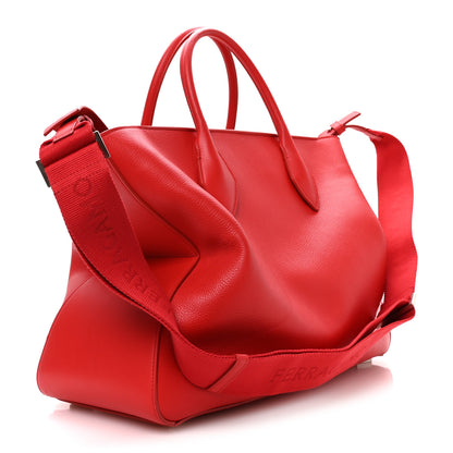 Salvatore Ferragamo Calfskin Large Star Tote Terracotta 3 of 10