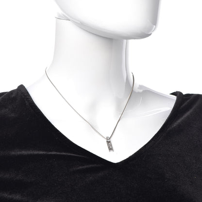 Tiffany 18K White Gold Diamond Atlas Bar Drop Pendant Necklace 2 of 8