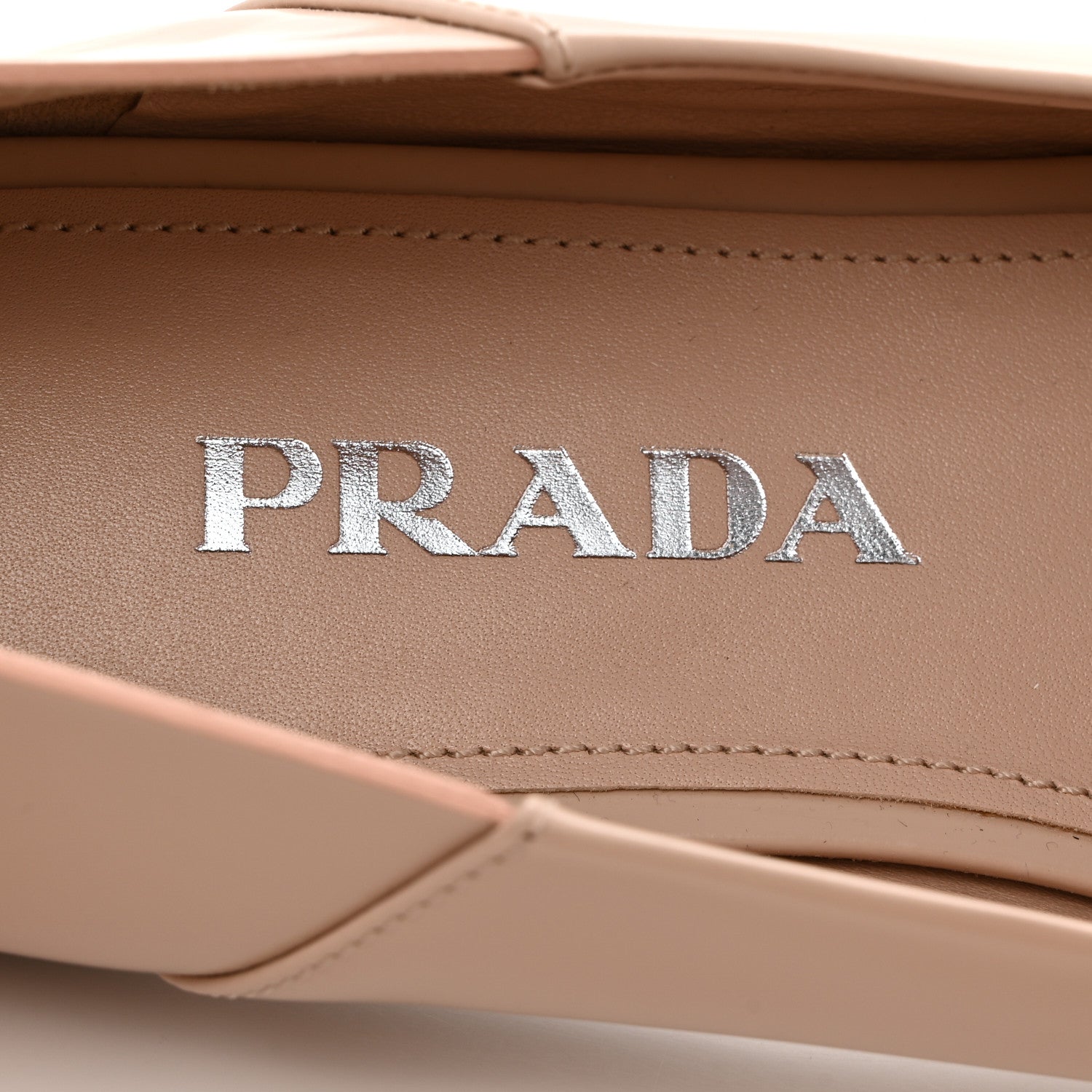 Prada Spazzolato Ballet Flats 39 Cipria 6 of 8