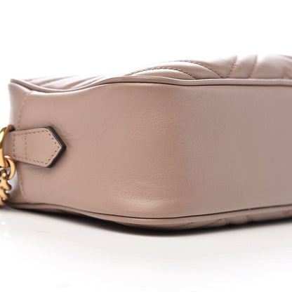 Gucci Calfskin Matelasse Small GG Marmont Chain Shoulder Bag Porcelain Rose 8 of 11