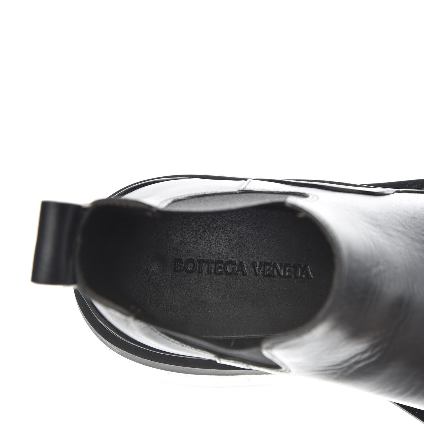 Calfskin The Tire Cropped Chelsea Short Boots 36 Black Transparent