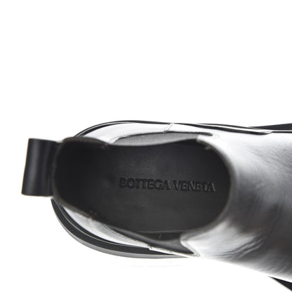 Bottega Veneta Calfskin The Tire Cropped Chelsea Short Boots 36 Black Transparent 8 of 9