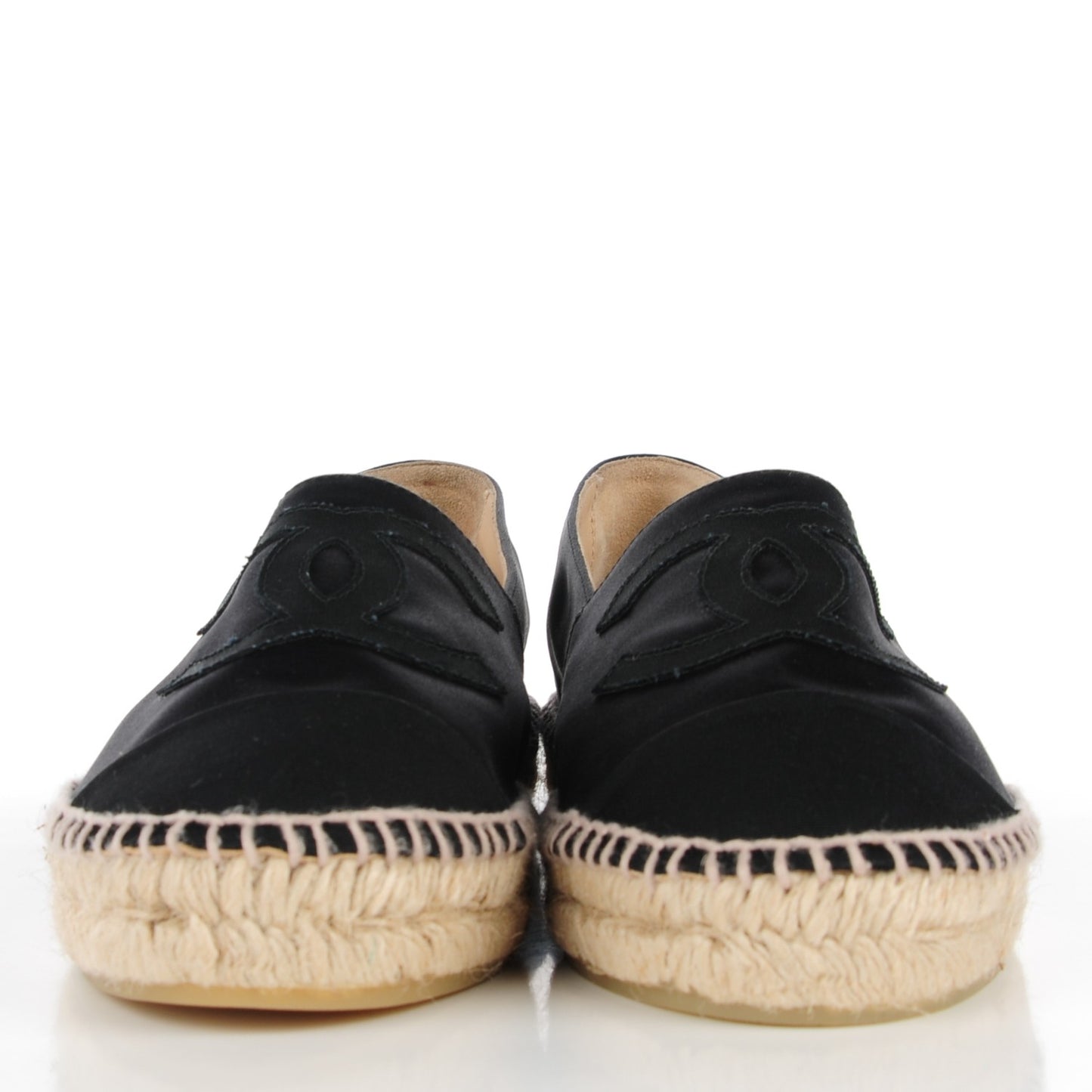 Satin CC Espadrilles 42 Black