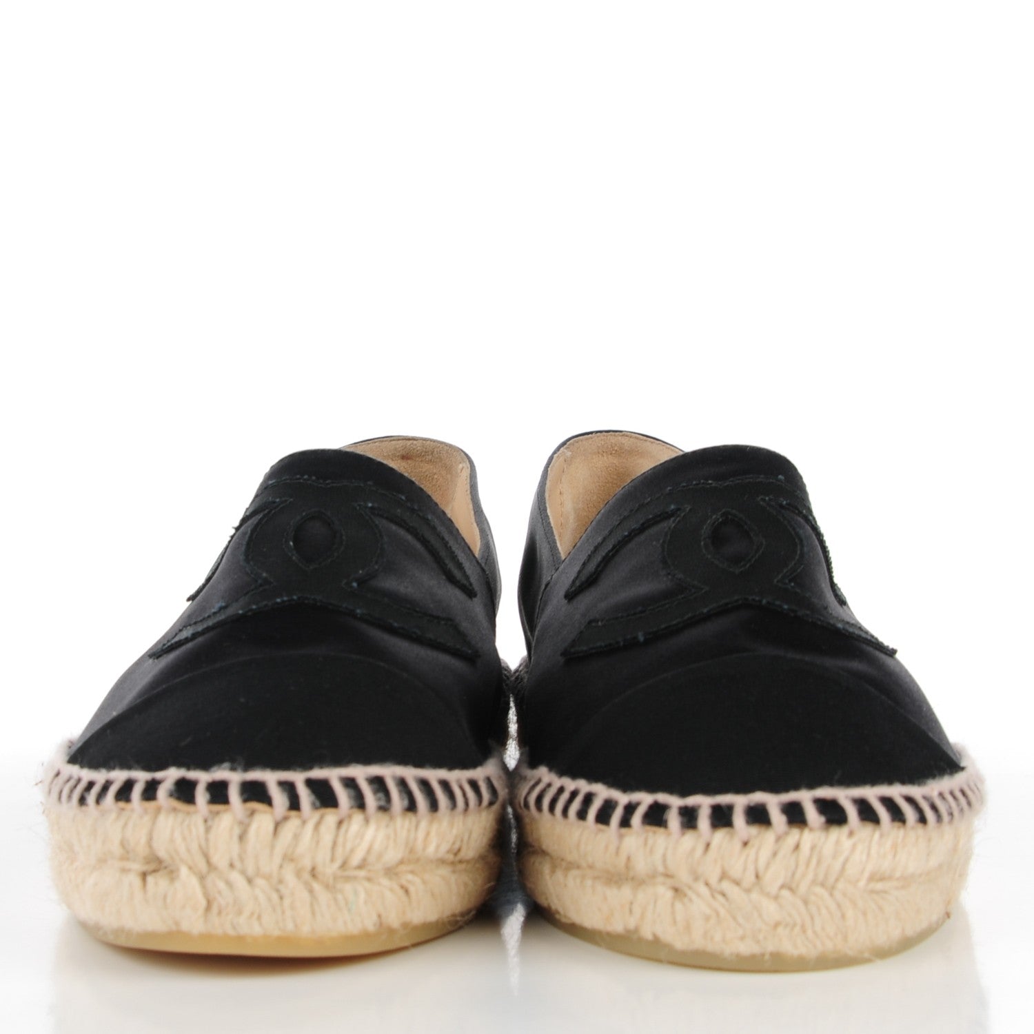 Chanel Satin CC Espadrilles 42 Black 2 of 9