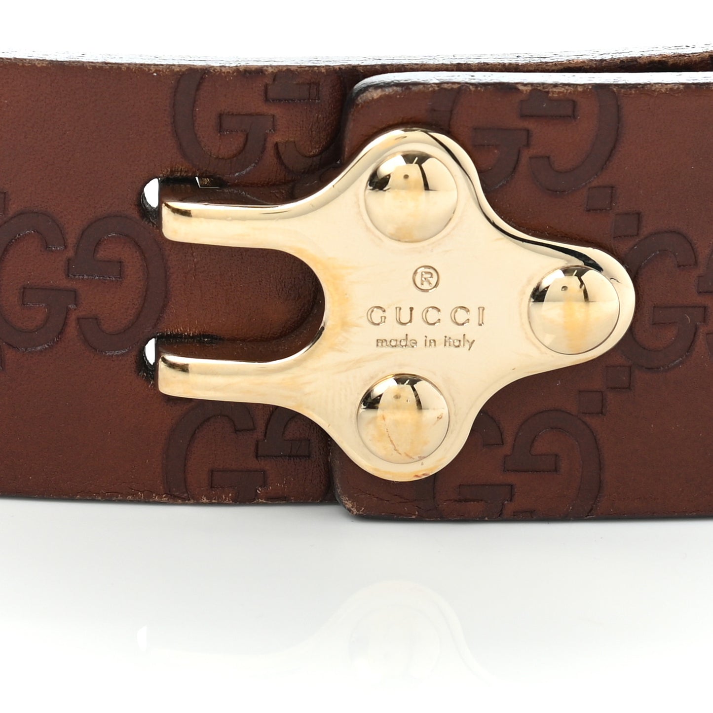 Guccissima Belt 85 34 Dark Brown