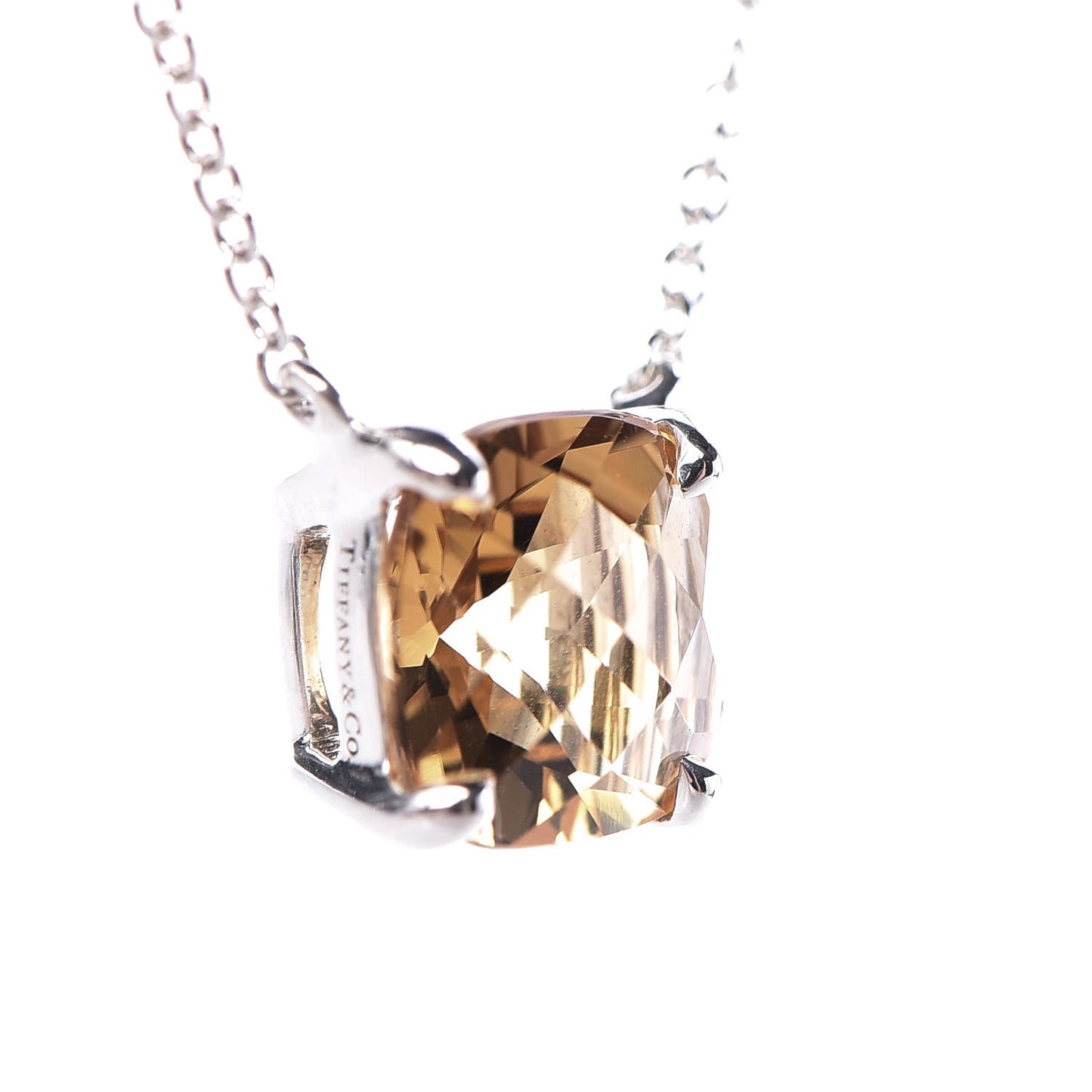 Sterling Silver Citrine Sparklers Pendant Necklace