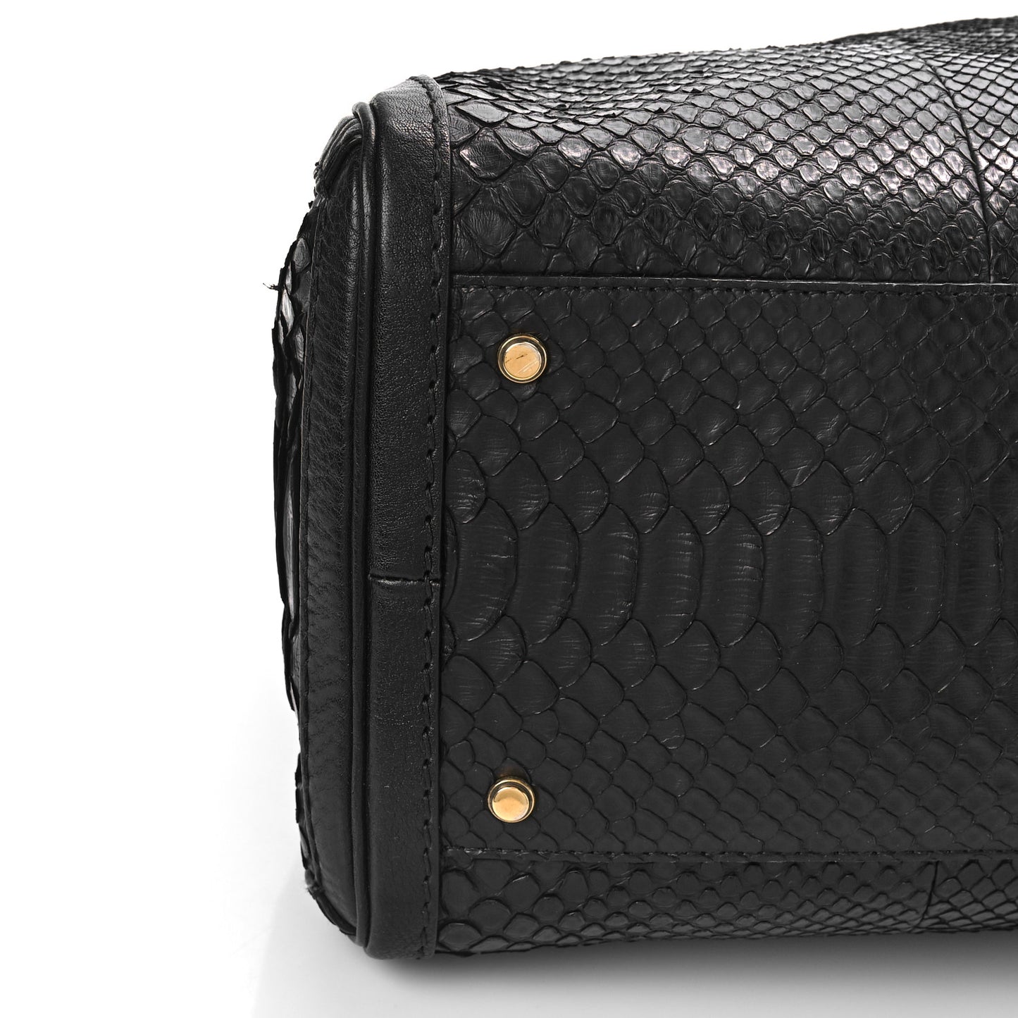 Snakeskin Large GG Running Tote Black