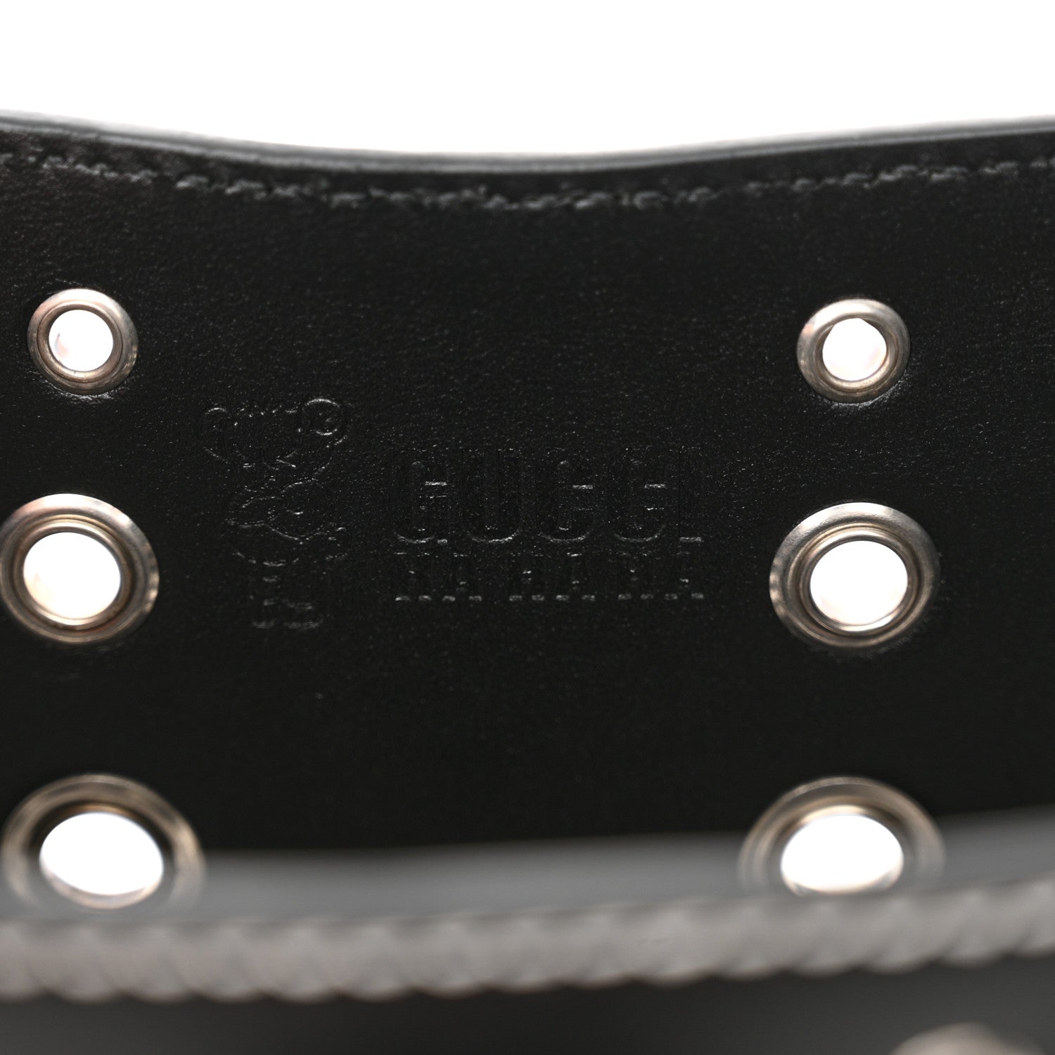 Gucci Calfskin Ha Ha Ha Jackie 1961 Eyelet Hobo Black 7 of 13