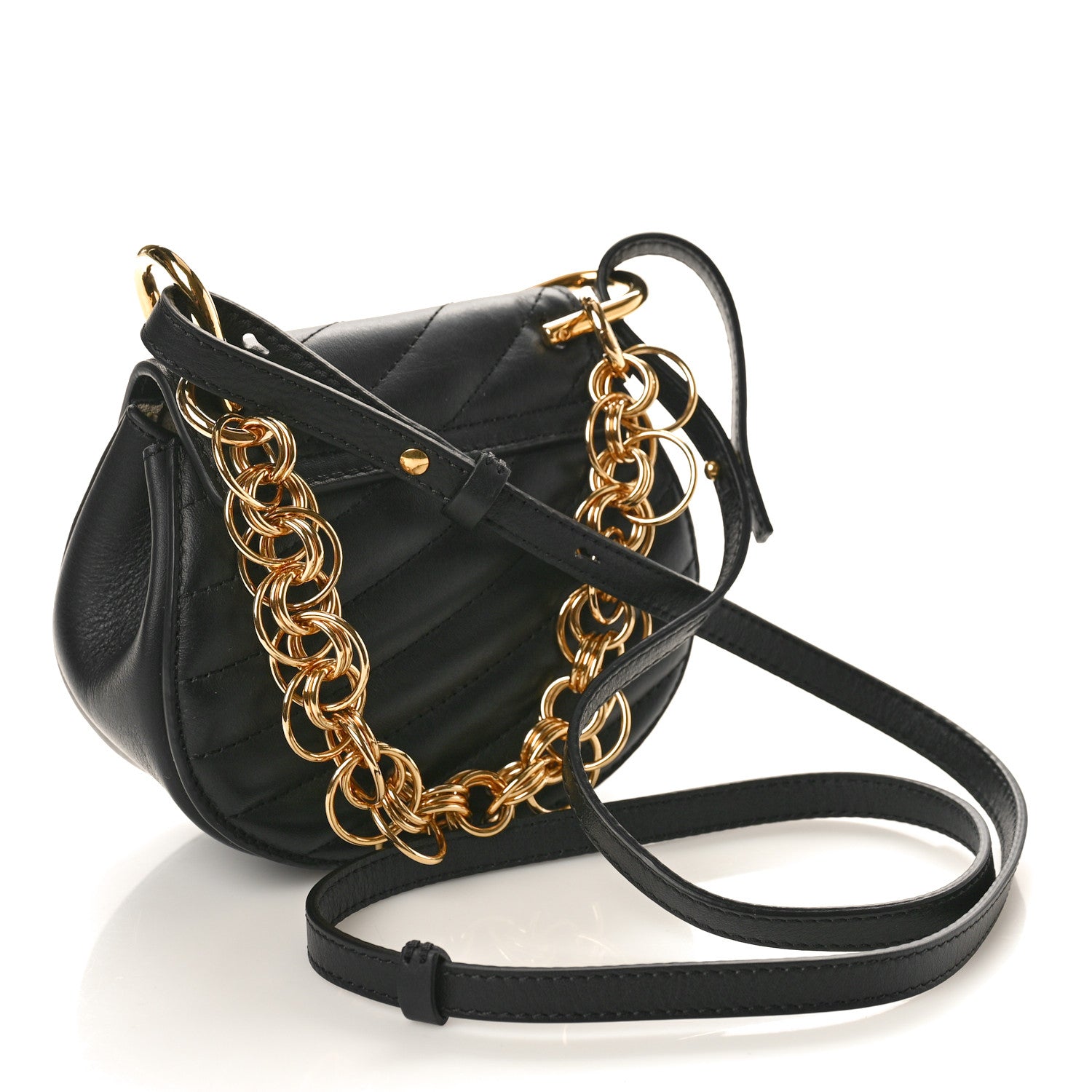 Chloe Calfskin Quilted Nano Drew Bijou Shoulder Bag Black 3 of 9