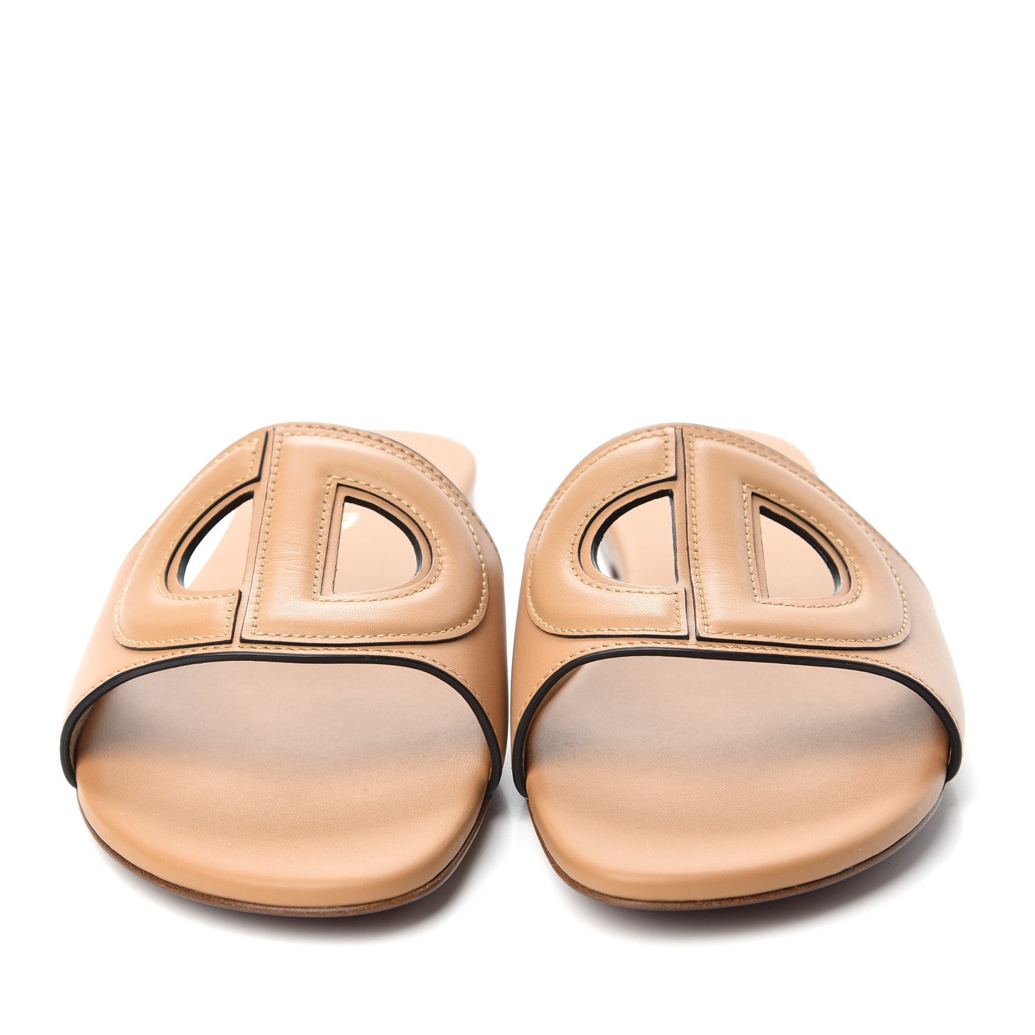 Christian Dior Calfskin D-Club Mule Sandal 38.5 Natural 2 of 11