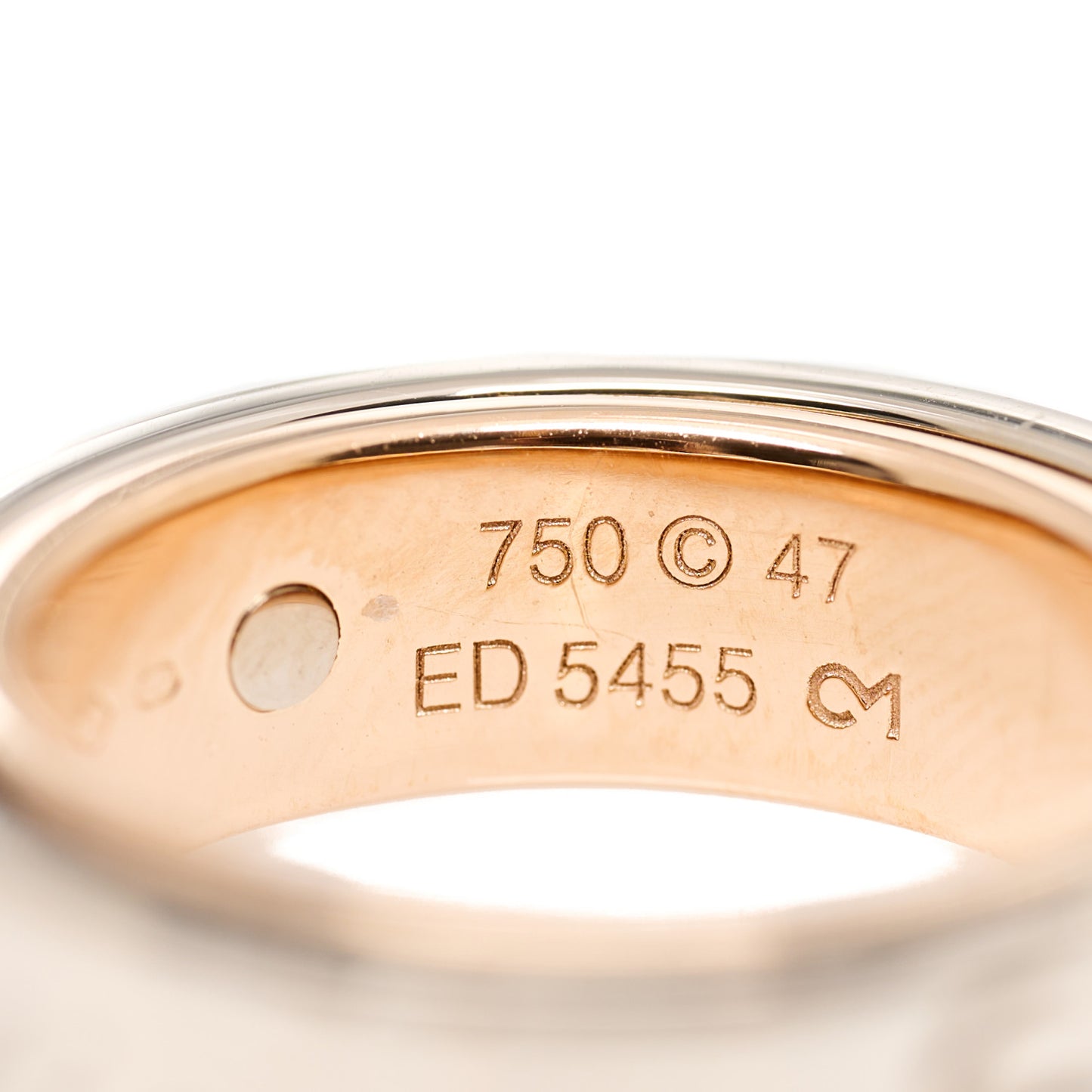 18K White Pink Gold 5.5mm Astro LOVE Ring 47 4