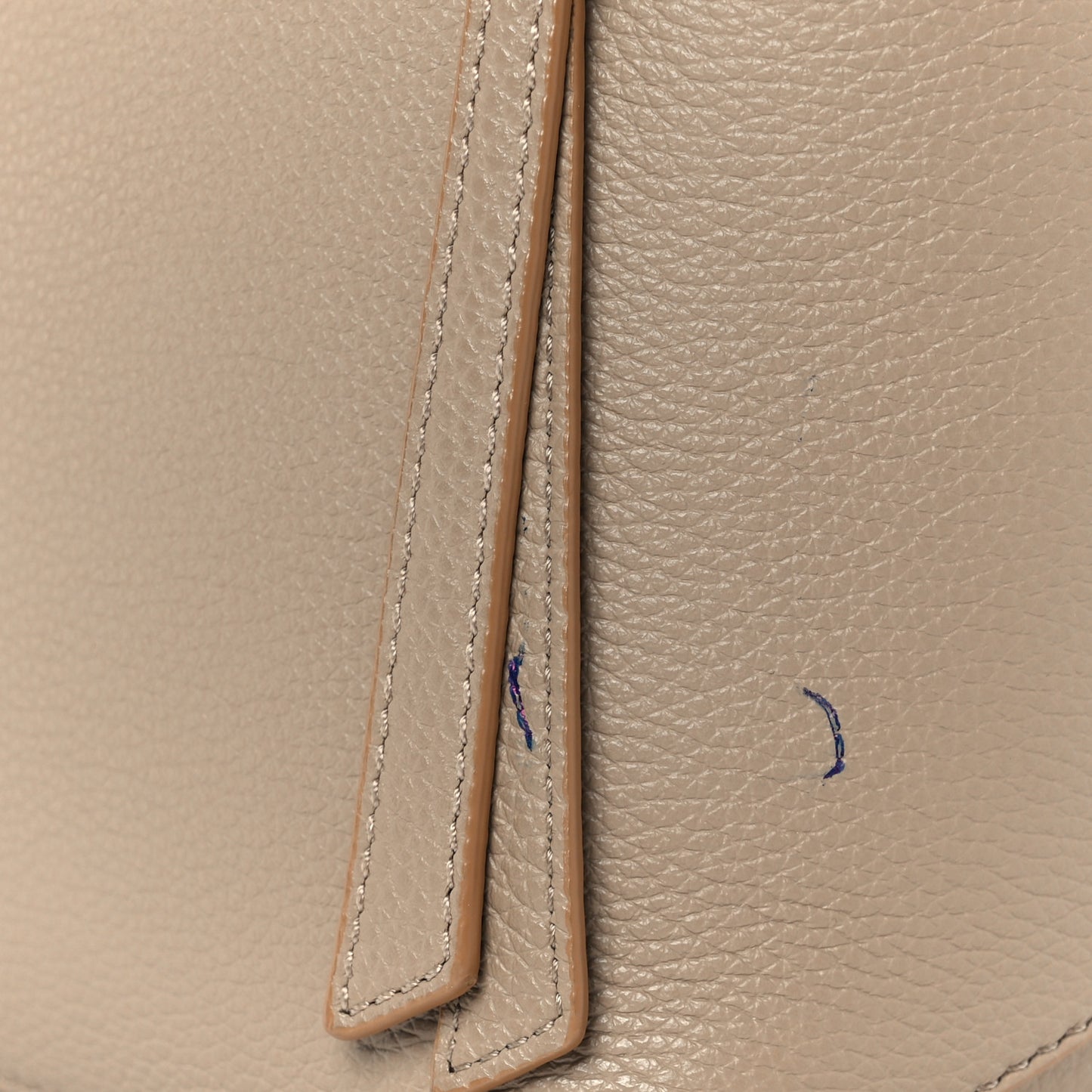 Grained Calfskin Small Puzzle Edge Bag Sand