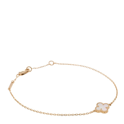 Van Cleef & Arpels 18K Yellow Gold Mother of Pearl Sweet Alhambra Bracelet 1 of 5