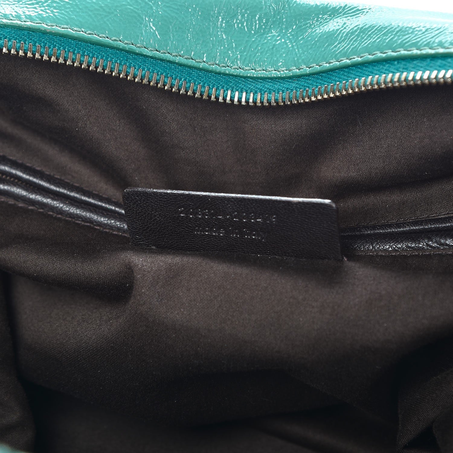 Saint Laurent Patent Calfskin Medium Easy Sac Turquoise 7 of 11