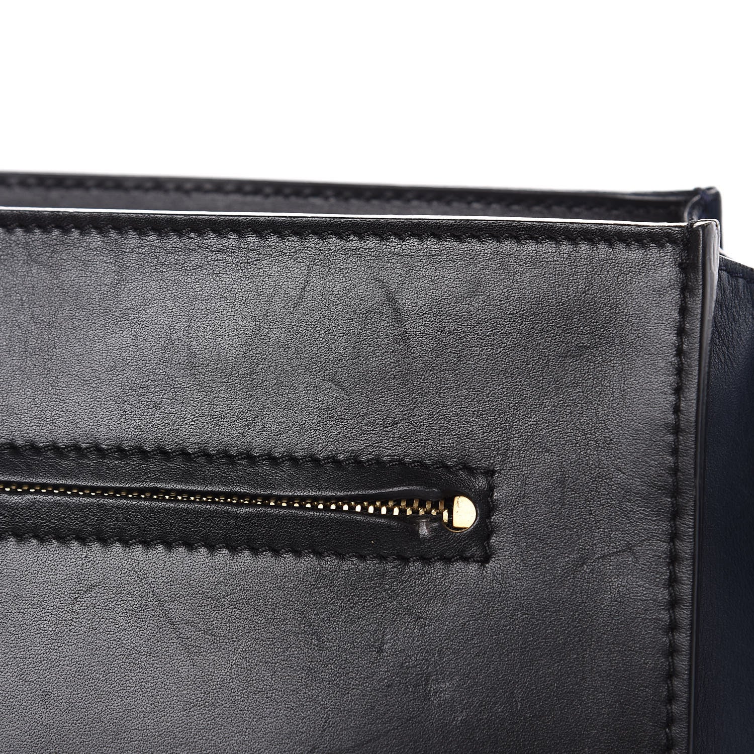 Celine Calfskin Suede Medium Tri-Color Trapeze Grey 14 of 27