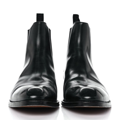 Louis Vuitton Hand Waxed Calfskin Mens LV Vendome Chelsea Boots 8.5 Black 2 of 8
