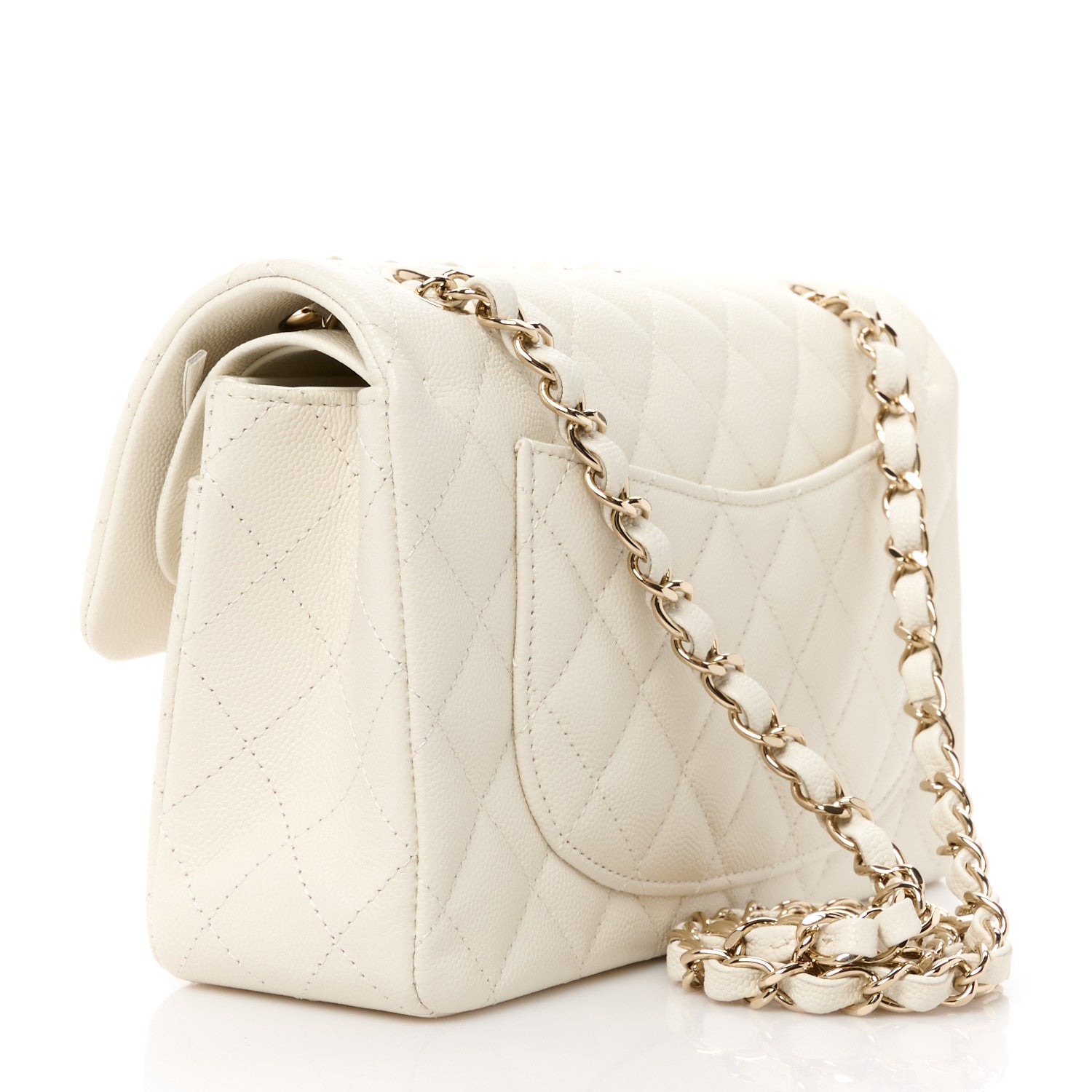 Chanel Caviar Quilted Small Double Flap White 3 of 12