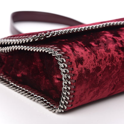Stella McCartney Velvet Falabella Crossbody Bag Burgundy 8 of 9