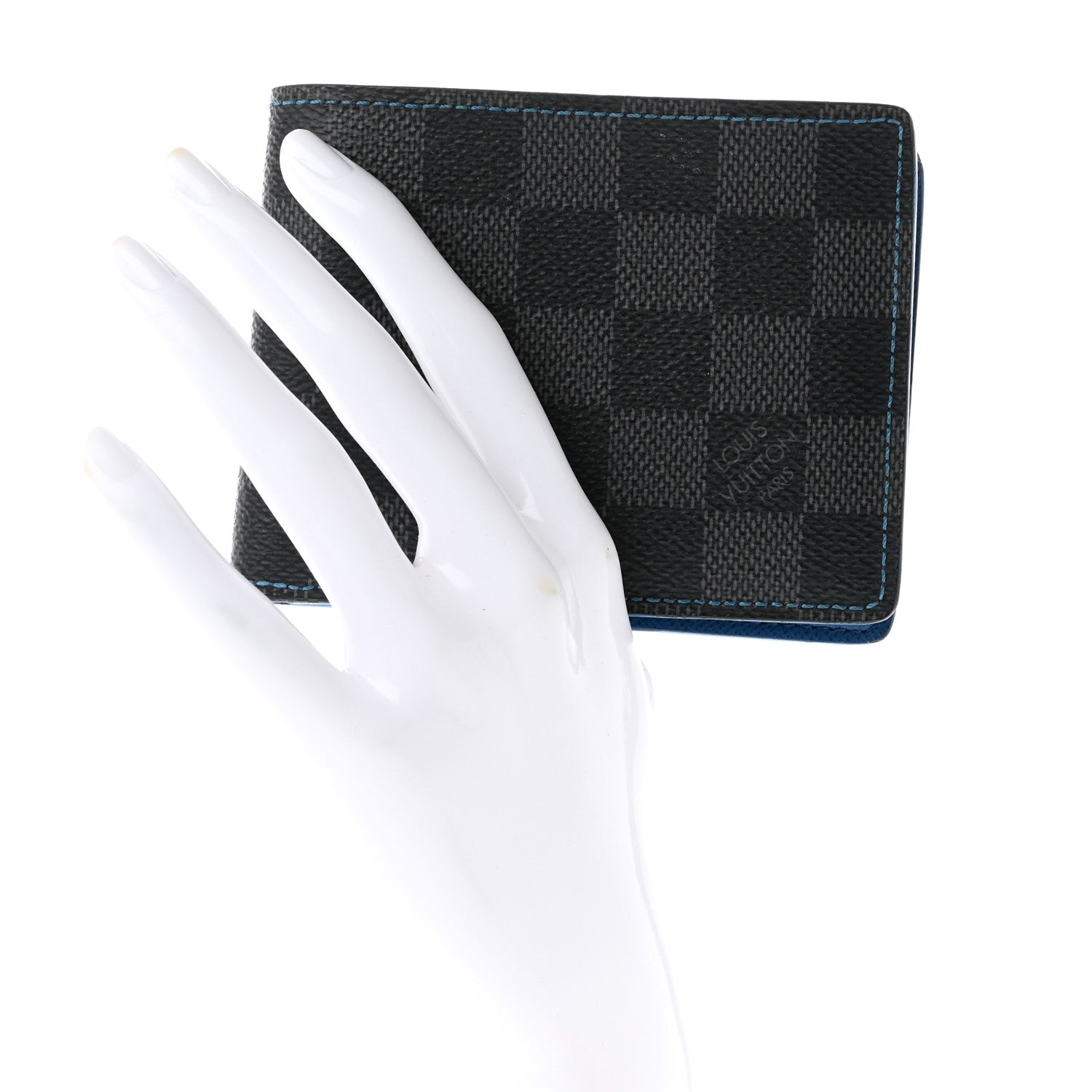 Louis Vuitton Damier Graphite Slender Wallet Blue 2 of 7