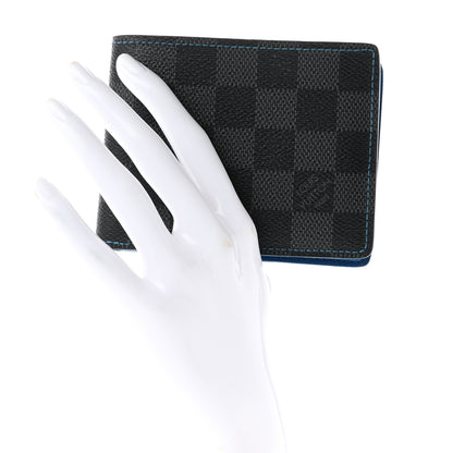 Louis Vuitton Damier Graphite Slender Wallet Blue 2 of 7