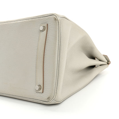 Hermes Taurillon Clemence Birkin 35 Gris Perle 7 of 15