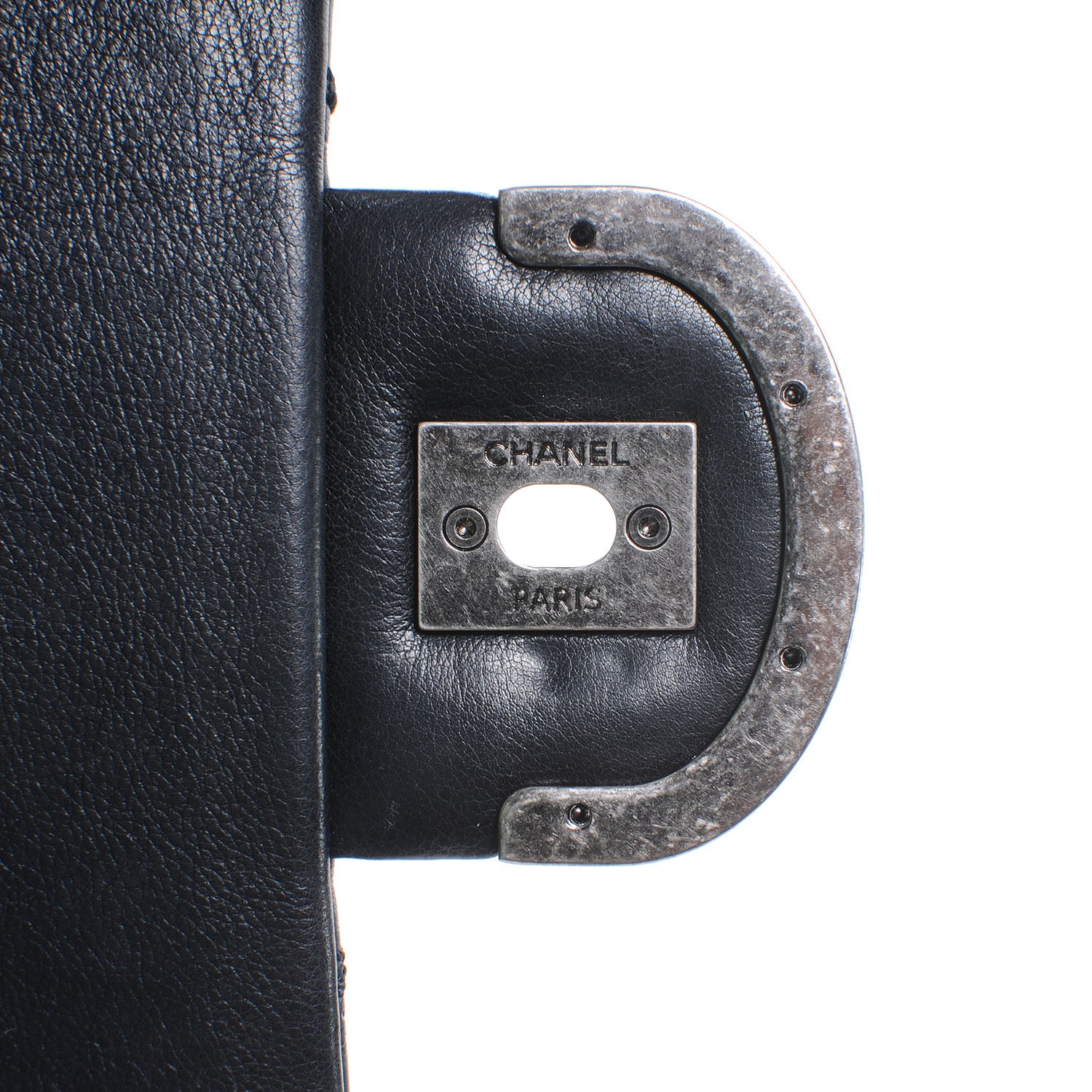 Chanel Calfskin Coco Sporran Medium Flap Black 5 of 8