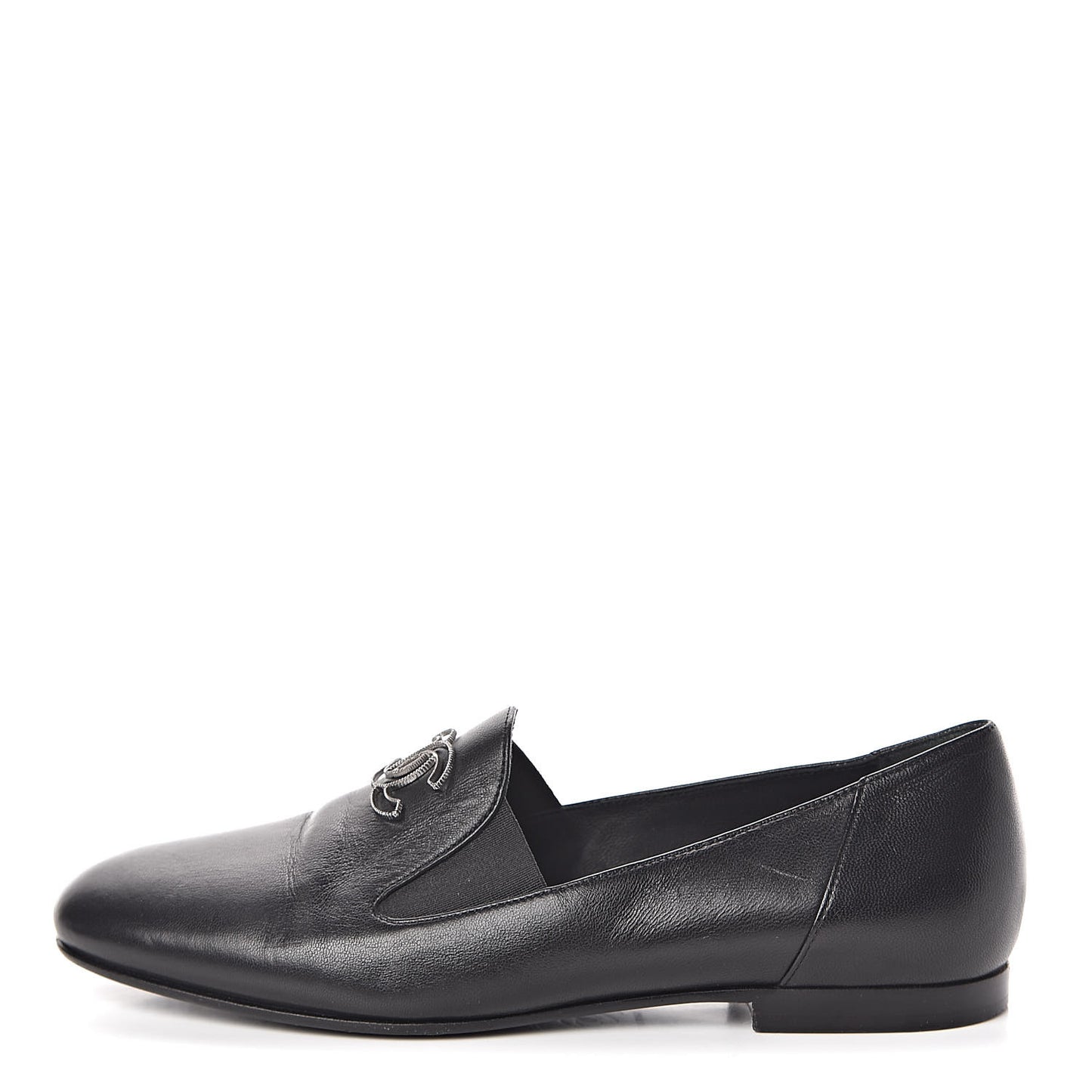 Lambskin CC Loafers 36 Black