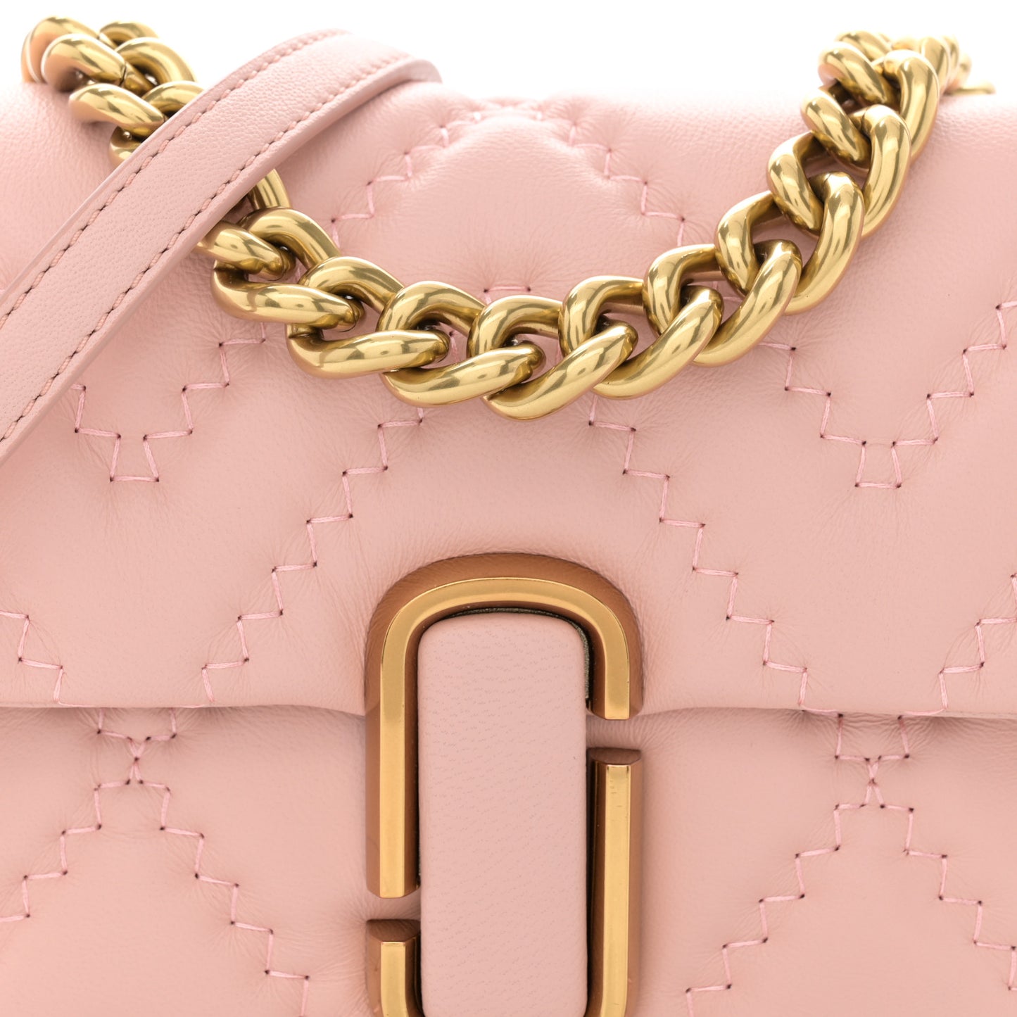 Lambskin Quilted J Marc Mini Shoulder Bag Rose