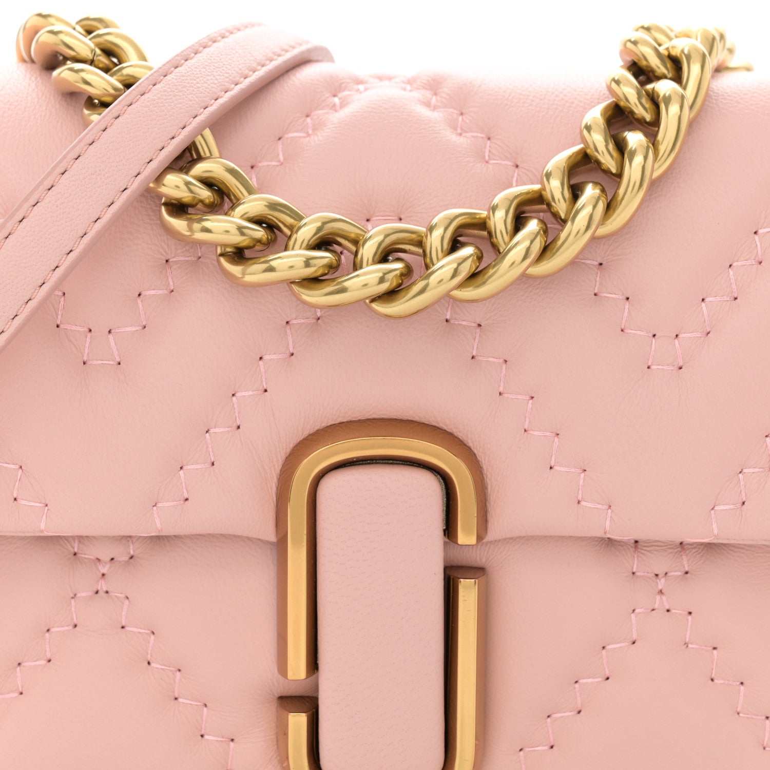 Marc Jacobs Lambskin Quilted J Marc Mini Shoulder Bag Rose 9 of 12