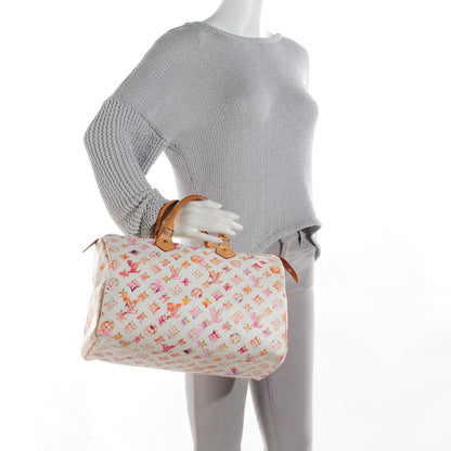 Louis Vuitton Watercolor Aquarelle Speedy 35 White 2 of 8