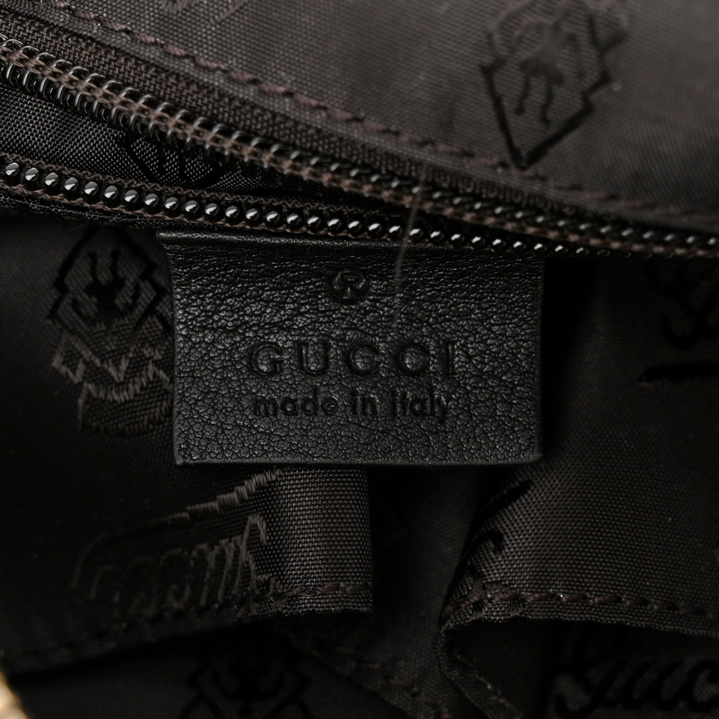 Guccissima Flat Messenger Bag Dark Brown