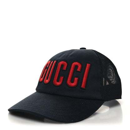 Gucci Logo Patch Baseball Hat XS Black Red 1 of 9