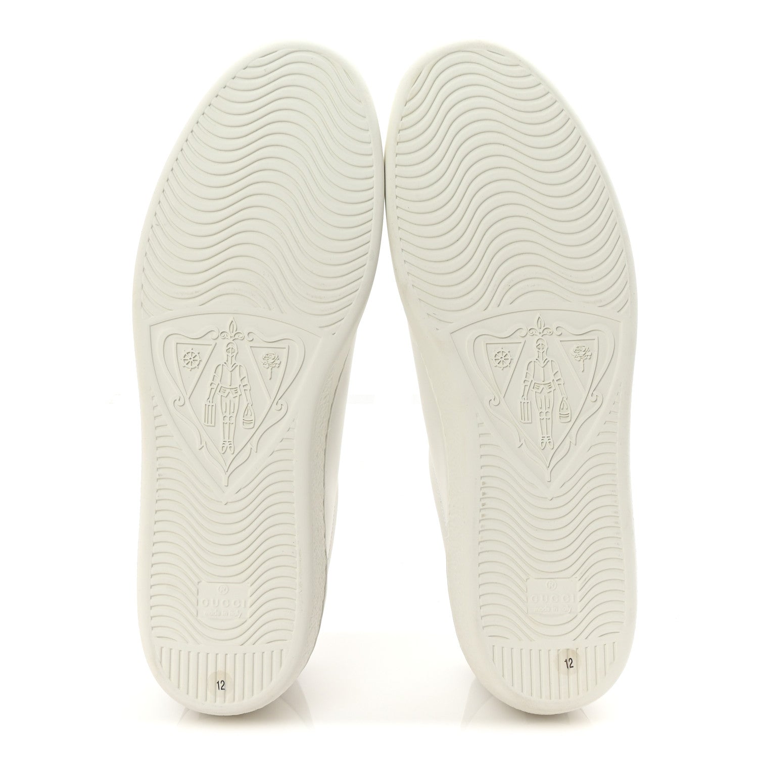 Gucci Calfskin Interlocking G Perforated Mens Ace Sneakers 12 White Grey Sky 6 of 10