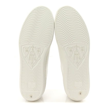 Gucci Calfskin Interlocking G Perforated Mens Ace Sneakers 12 White Grey Sky 6 of 10