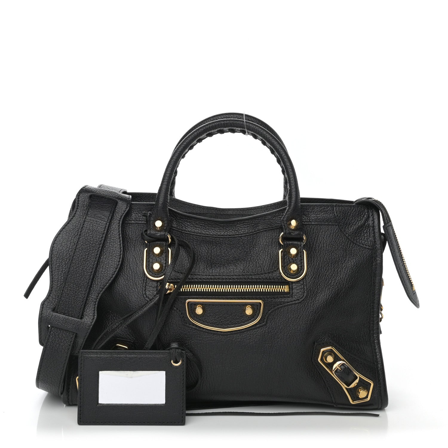 Balenciaga Chevre Gold Metallic Edge Hardware S City Black 1 of 10