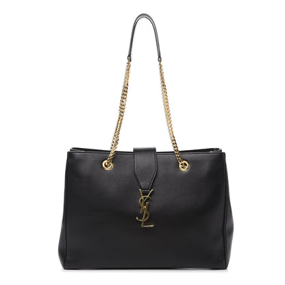Saint Laurent Calfskin Classic Monogram Shopping Bag Black 1 of 13
