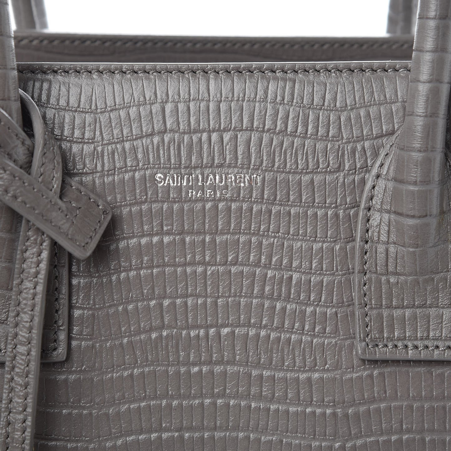 Lizard Calfskin Embossed Baby Sac De Jour Fog